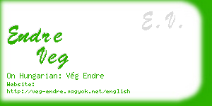 endre veg business card